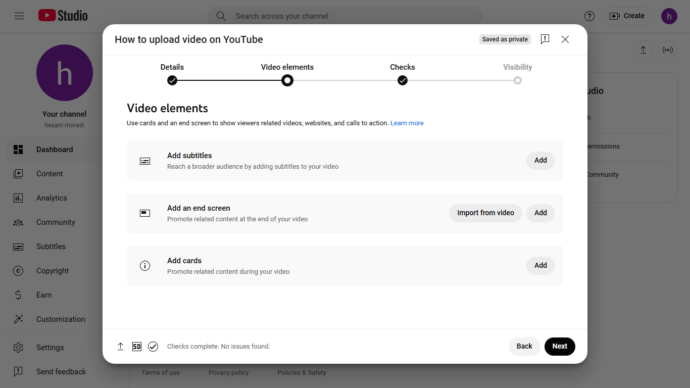 upload video to youtube